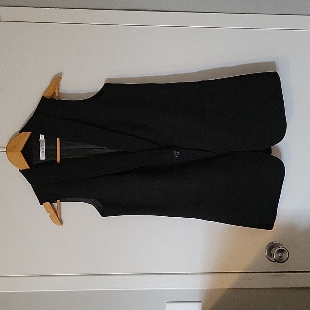 RICKI'S~ Oversized Button Vest, Black, XS